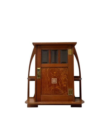 Arts & Crafts Wall Cabinet in Oak by Onder den Sint Maarten, 1900s